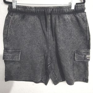 WEZC‎ MARTY CARGO SHORTS ENZYME WASHER  CARGO SWEATSHIRTS acid Wash grey L
